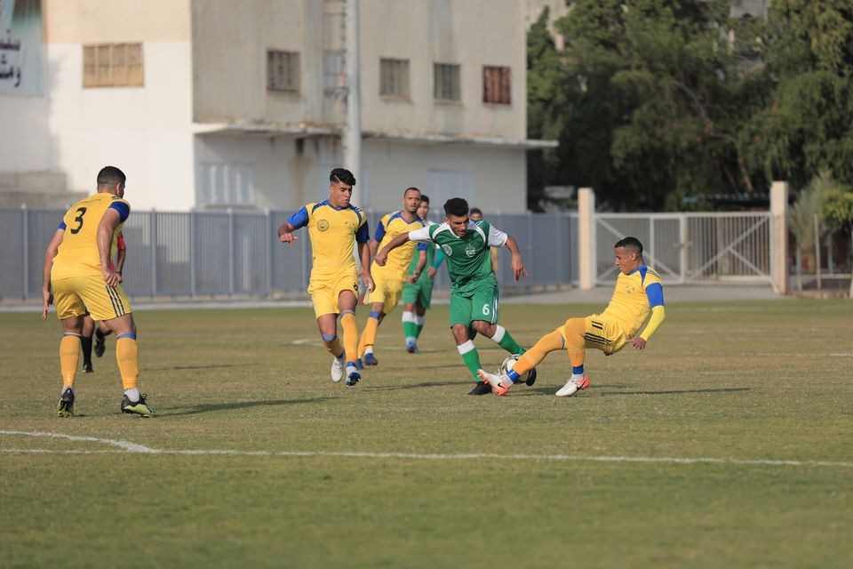 جانب من مباراة الشجاعية وشباب جباليا