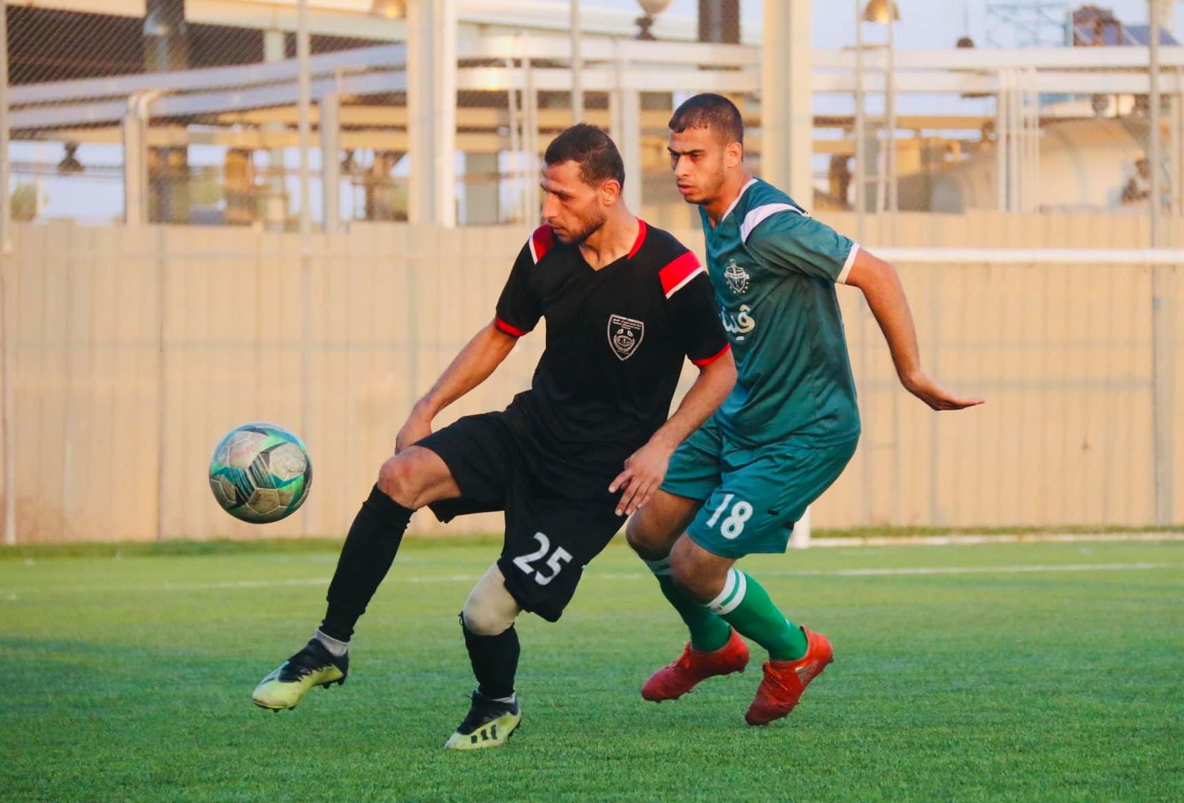 جانب من مباراة خدمات رفح والنصيرات