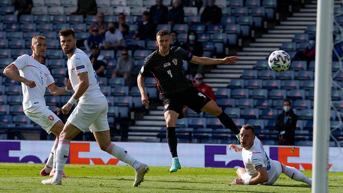 جانب من مباراة كرواتيا وتشيكيا