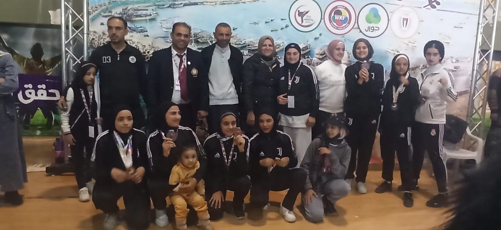 9 ميداليات ملونة للمشتل في بطولة فلسطين للكاراتيه