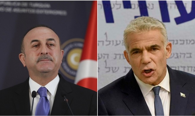 الوزيران لابيد وأوغلو