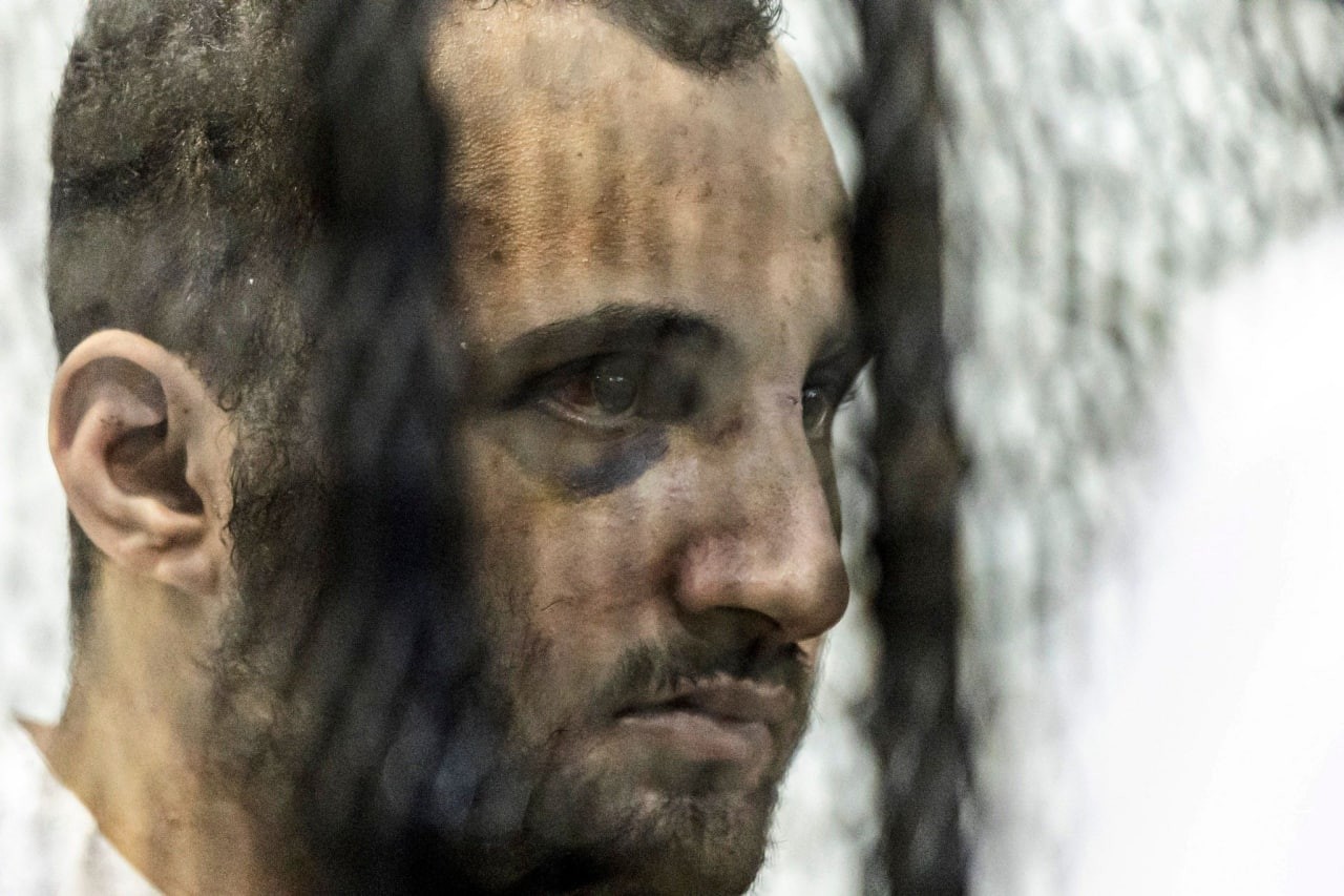 قاتل الطالبة نيرة أشرف خلال المحاكمة