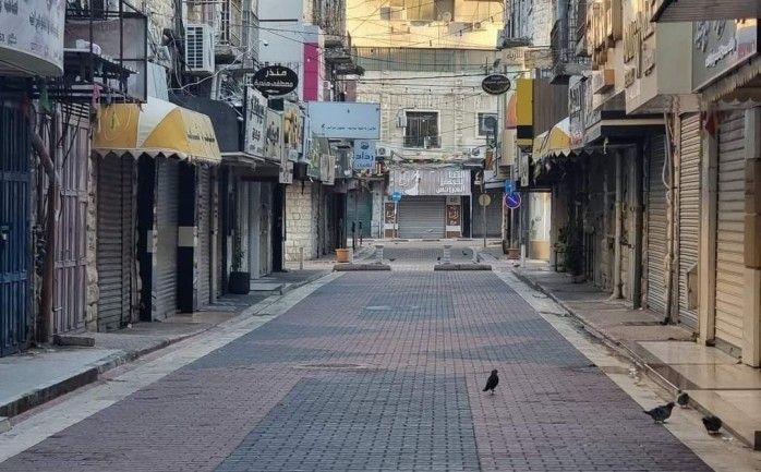 إضراب شامل في جنين حداداً على أروح الشهداء الأربعة المقاومين