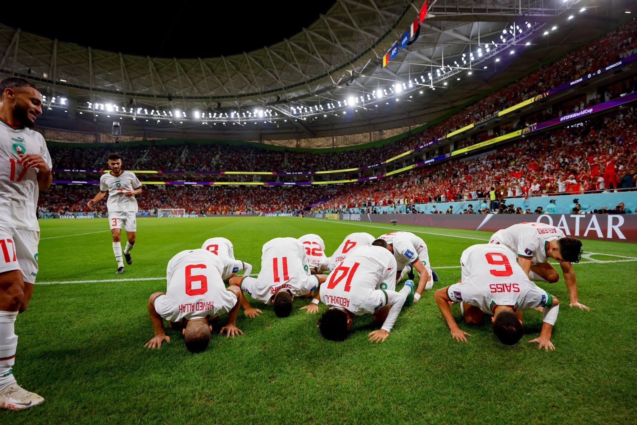 ملخص وأهداف مباراة المغرب وبلجيكا 2-0 كأس العالم