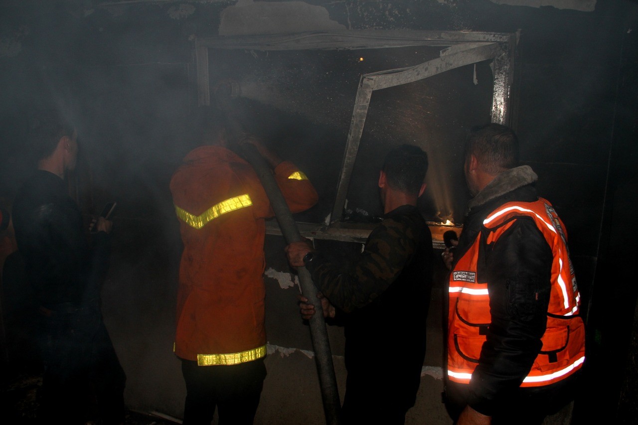 حريق جباليا