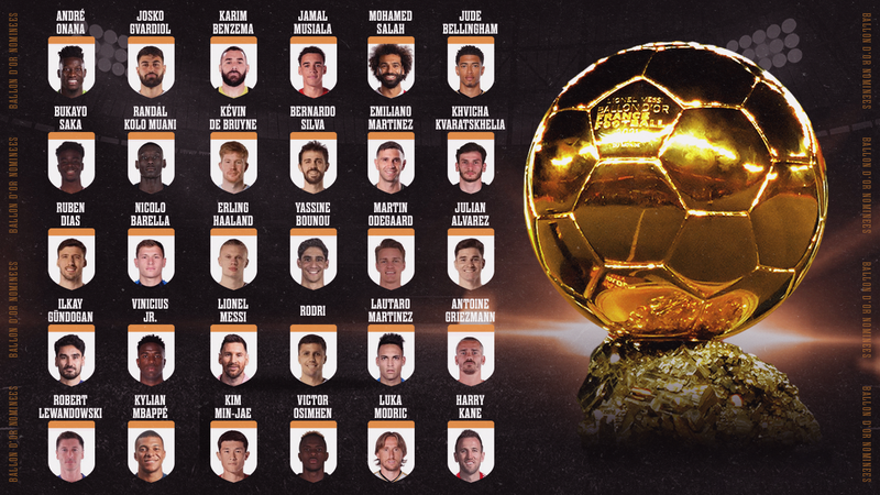 قائمة المرشحين للفوز بالكرة الذهبية 2023