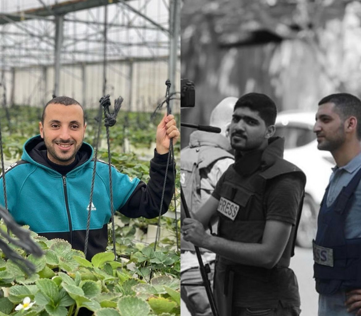 الشهيد محمود السراج وبلال أبو مطر ، من شهداء مجزرة بيت لاهيا