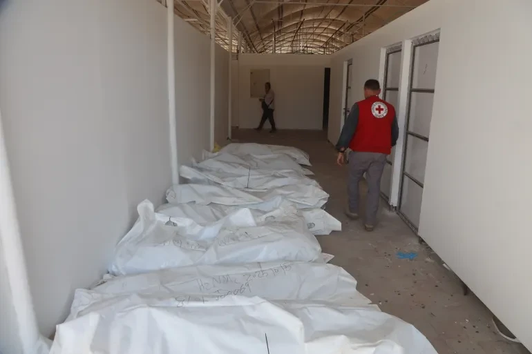 الأدلة الجنائية بغزة: استلام 15 جثمانًا جديدًا ليصل الإجمالي إلى 300 جثمان