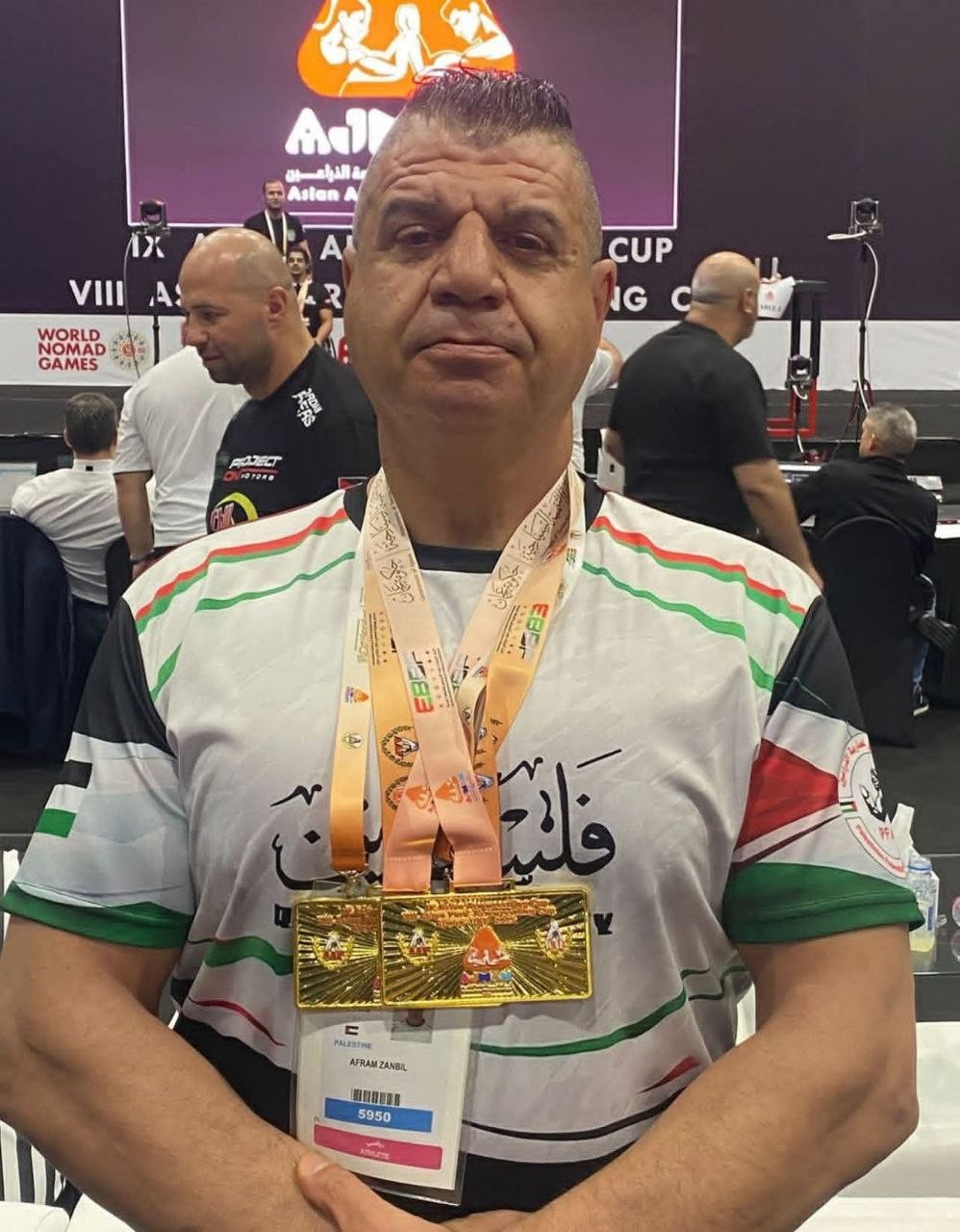 البطل المقدسي أفرام زنبيل.. قبضةٌ فلسطينية تحصد ذهب آسيا مرتين 