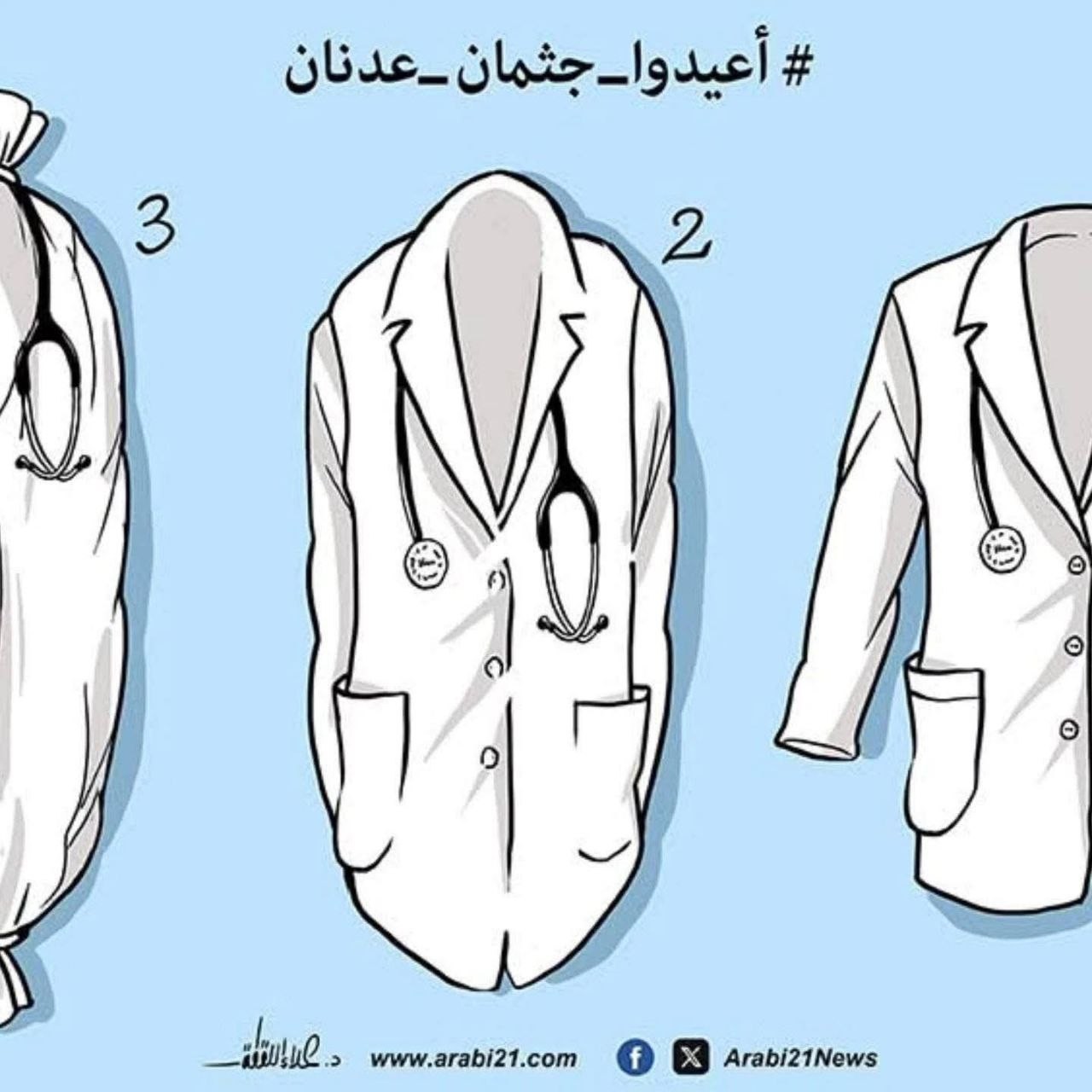 المعطف الأبيض.. صرخة غزة لاستعادة جثمان الدكتور عدنان البرش