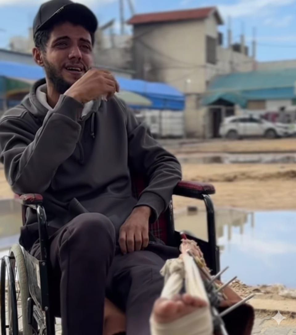 مصيره معلق بتحويلة طبية.. نداء كريم الهمص لإنقاذ قدمه من البتر