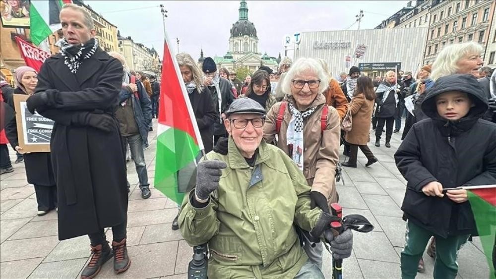 مظاهرة حاشدة في ستوكهولم