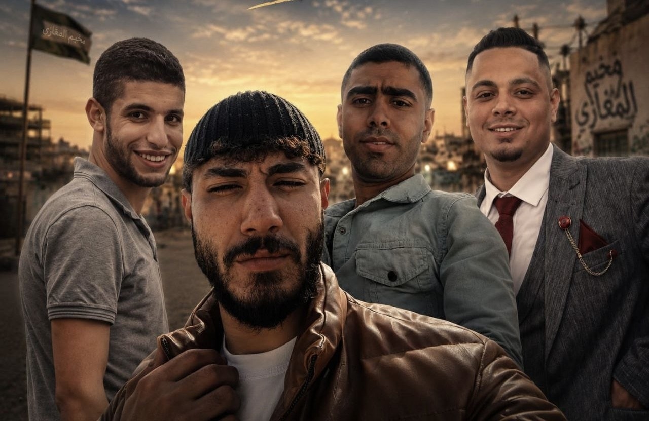 صورة الشهداء الذين ارتقوا بمخيم المغازي