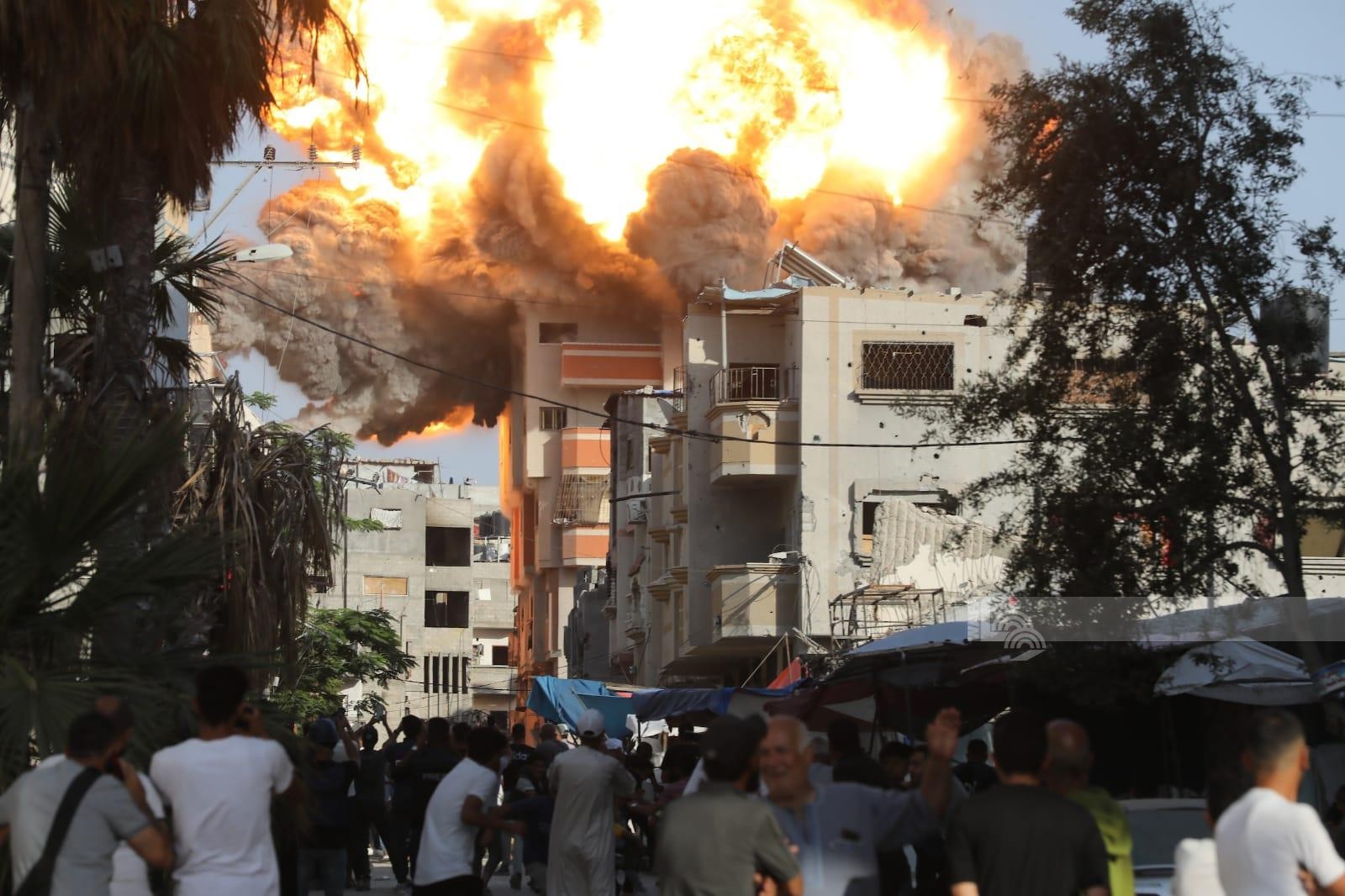 صورة لقصف الاحتلال منازل المدنيين في غزة