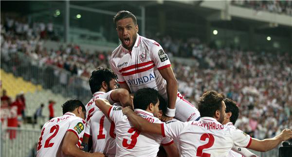 فرحة لاعبي الزمالك بالفوز