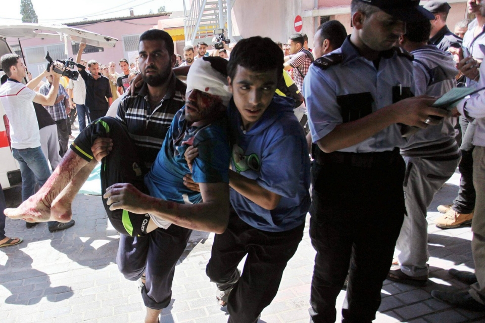 خلال اسعاف مصاب في غزة (الأرشيف)