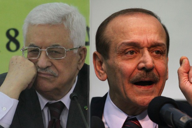 ياسر عبد ربه ومحمود عباس