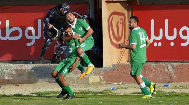 فرحة لاعبي الشجاعية بالفوز