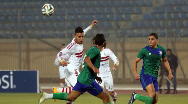 جانب من مباراة الزمالك ومصر المقاصة