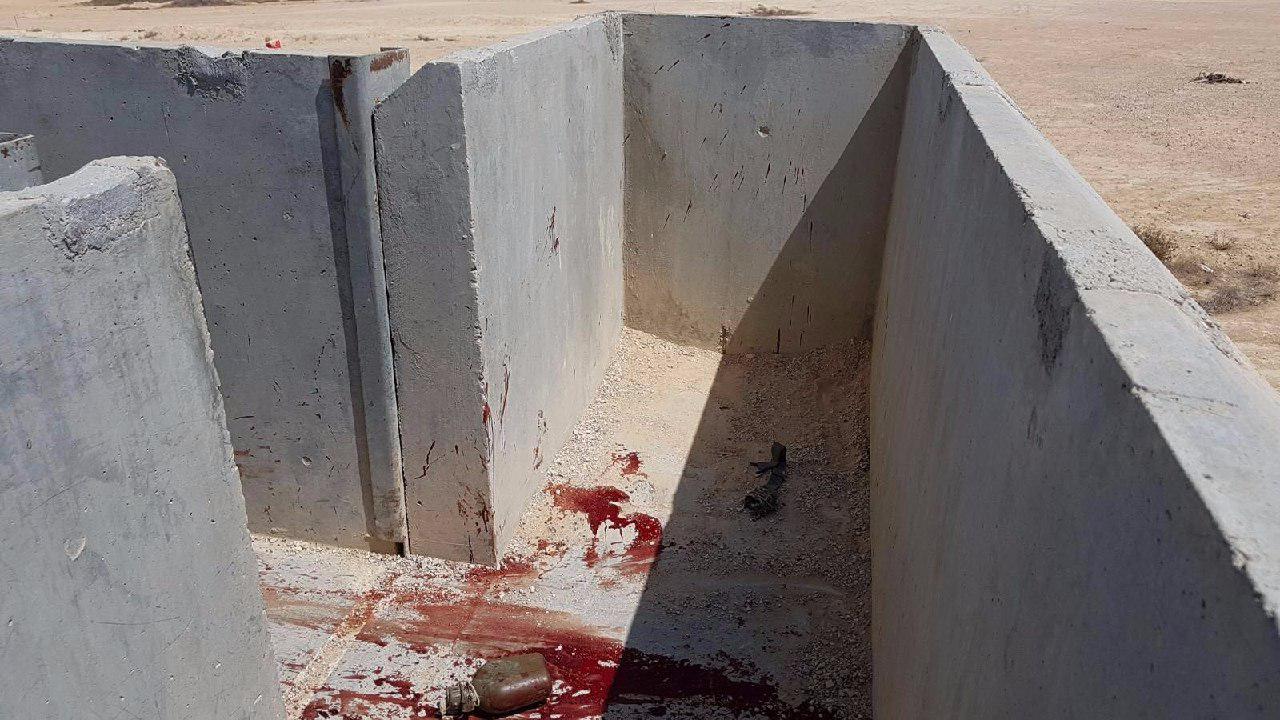 صورة لمكان أنفجار القنبلة داخل معسكر التدريب