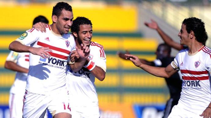 فرحة لاعبي الزمالك بالفوز الكبير