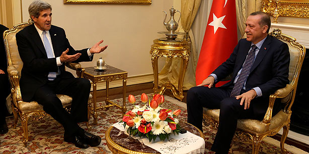 أردوغان وكيري (الأرشيف)