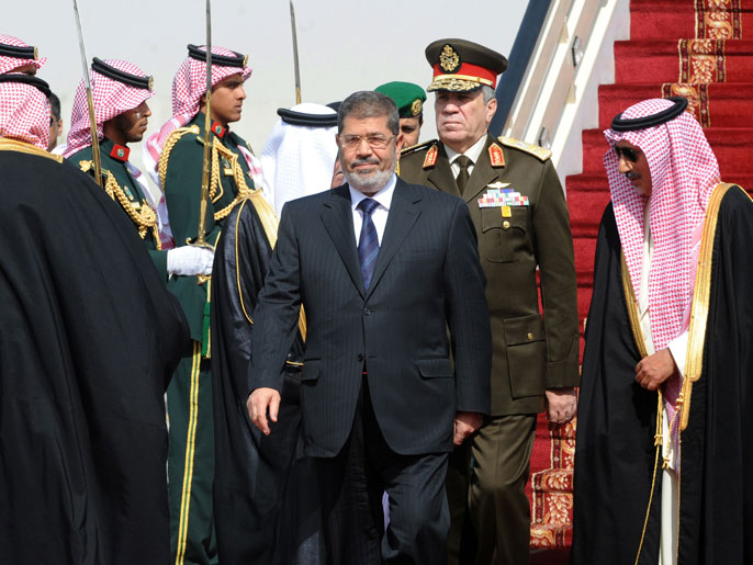 الرئيس المصري محمد مرسي خلال مشاركته