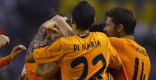 الاحتفال بهدف ريال مدريد