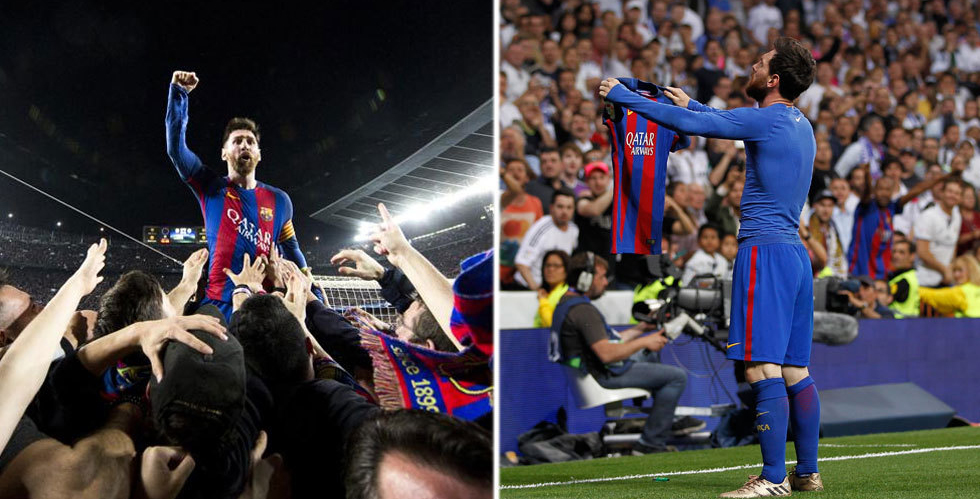 ميسي احتفل بطريقة رائعة أمام جماهير ريال مدريد