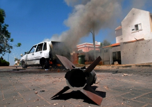 سقوط صاروخ باسرائيل (أرشيف)