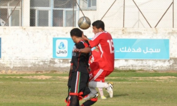 جانب من مباراة خدمات خانيونس والمغازي