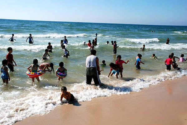 شاطئ بحر غزة (أرشيف)