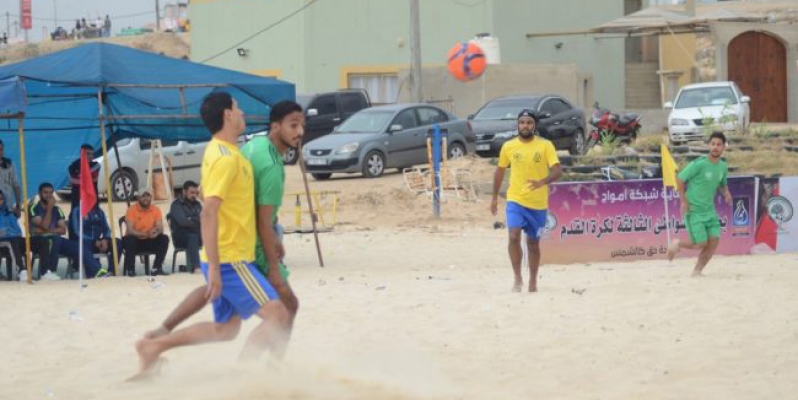 جانب من مباراة الصداقة وشباب جباليا