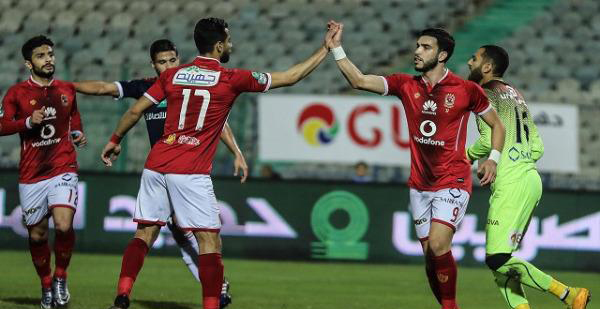 فرحة لاعبي الأهلي بالفوز