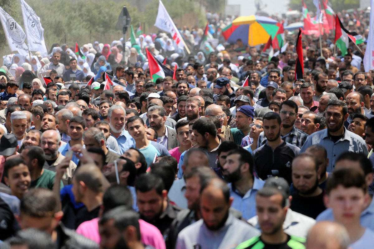 جانب من نفير "نذير الغضب" في غزة (صفا)