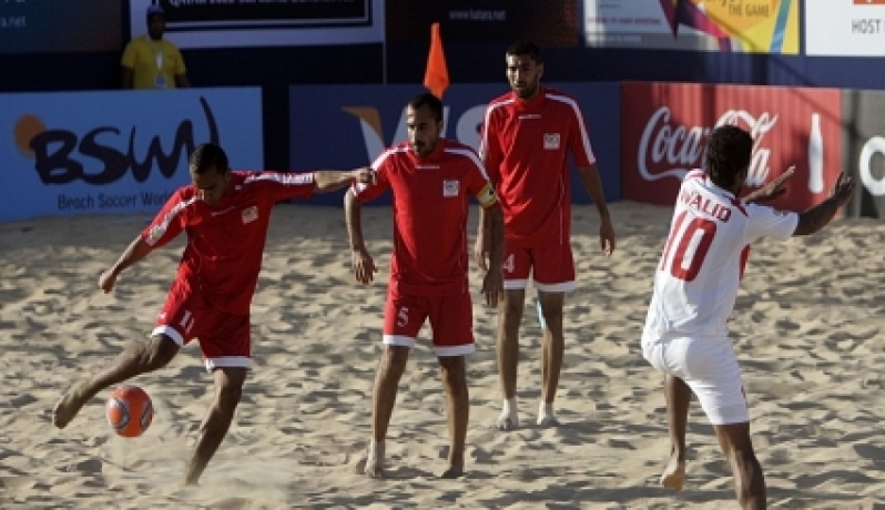 جانب من إحدى مباريات منتخب الشاطئية السابقة