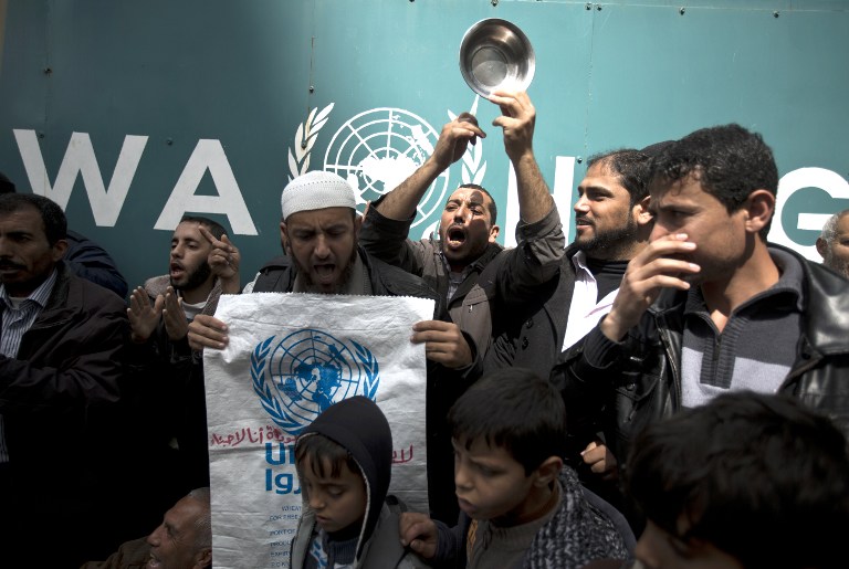 مظاهرات سابقة ضد سياسات الاونروا (ارشيف)