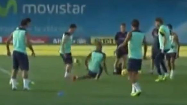 جانب من تدريبات برشلونة