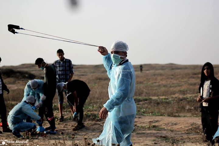 صوره من المواجهات  شرق جباليا :عدسة " نضال الوحيدي"