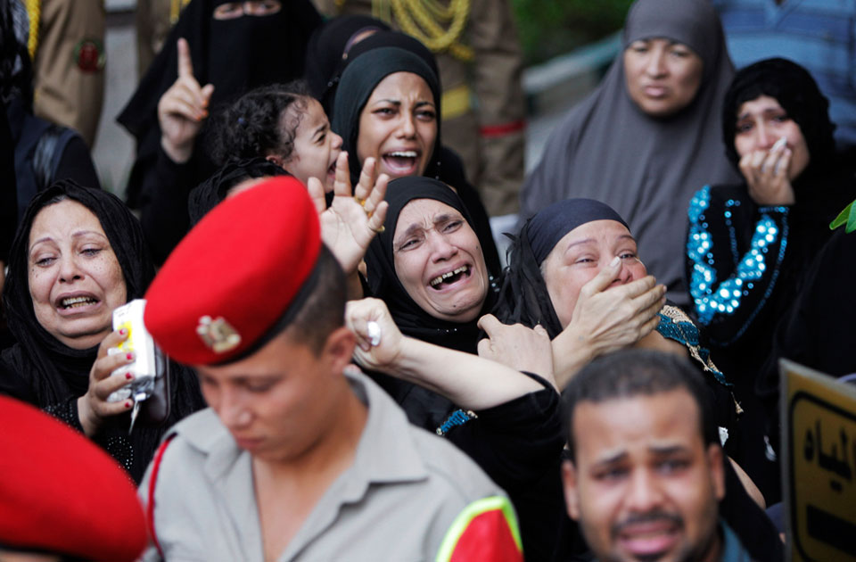 عائلات الجنود المصريين الشهداء (أرشيف)