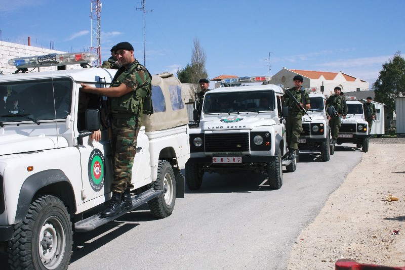 أجهزة امن السلطة خلال تدريب عسكري (الأرشيف)