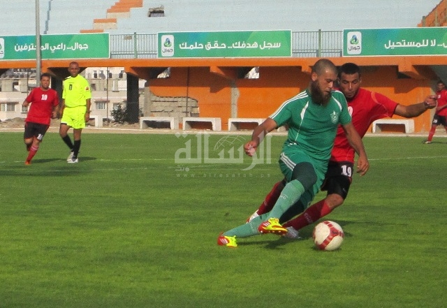 جانب من مباراة خدمات رفح والشافعي