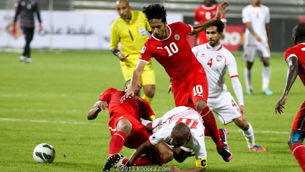 جانب من مباراة الإمارات والبحرين