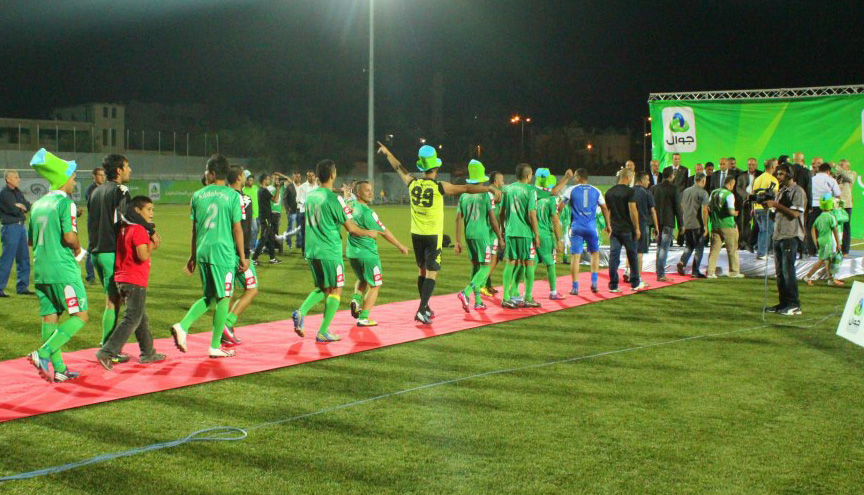 فرحة لاعبي الظاهرية بالفوز