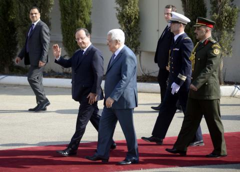 الرئيس الفرنسي يصل رام الله (الأرشيف)