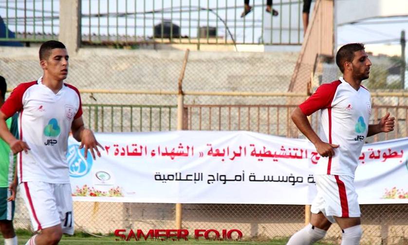 فرحة لاعبي شباب خانيونس بالفوز