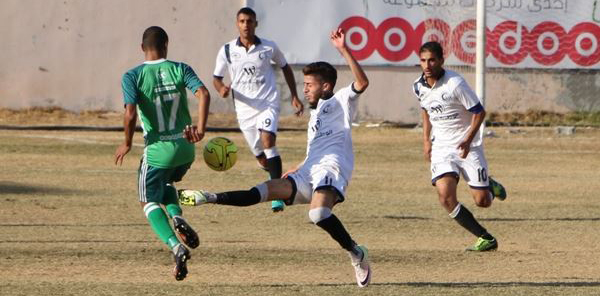 جانب من مباراة خدمات رفح والهلال