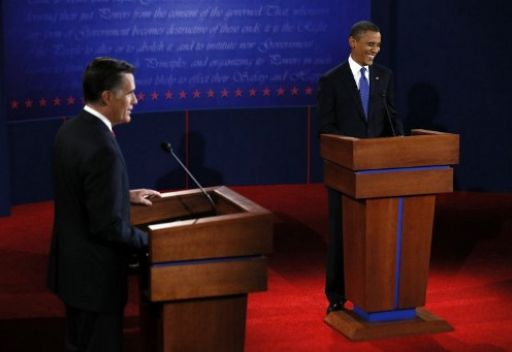 اول مناظرة بين اوباما و  رومني