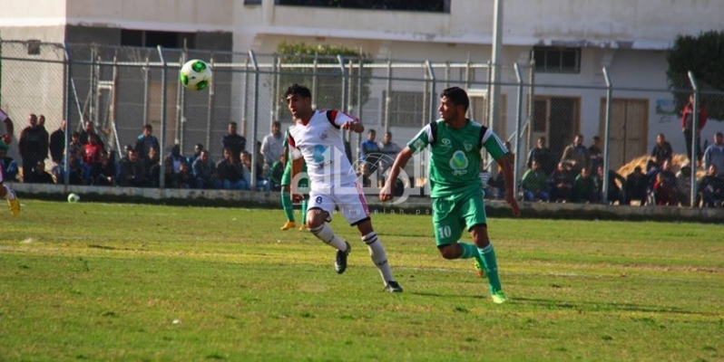 جانب من مباراة شباب خانيونس واتحاد الشجاعية