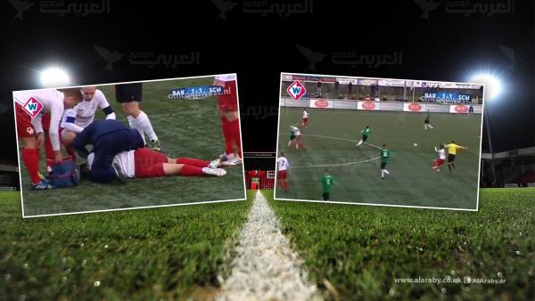 لحظة سقوط اللاعب